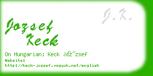 jozsef keck business card